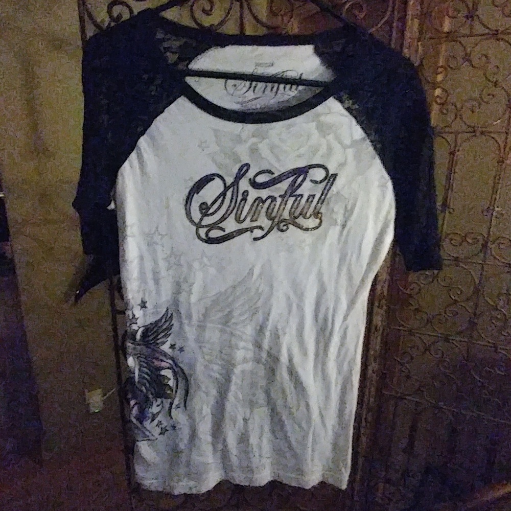 Women's Affliction Sinful Tee M
